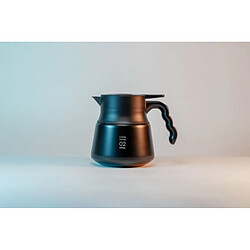 Pichet Hario V60 Plus en acier inoxydable noir, capacité de 600 ml 