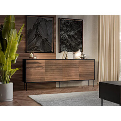 Habitat Et Jardin Buffet Cortina - 200 x 40 x 81 cm - Marron/Noir