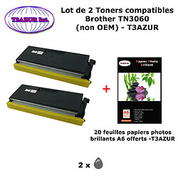 T3AZUR – Lot 2 Toner compatible Brother FAX8360P / FAX8750P / FAX8770P+ Pack 20 papiers photos A6 230gr 