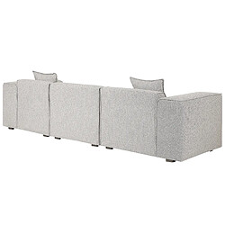 Acheter Beliani Canapé angle à gauche en tissu beige clair 3 places DOLVA