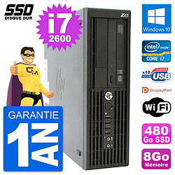 PC HP WorkStation Z210 SFF Intel Core i7-2600 RAM 8Go SSD 480Go Windows 10 Wifi - Occasion