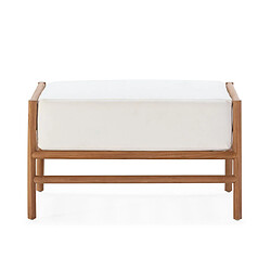 Repose-pied Thai Natura Blanc Naturel bois de teck 78 x 44 x 60 cm