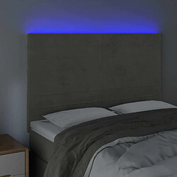 Avis Maison Chic Tête de lit scandinave à LED,meuble de chambre Gris clair 144x5x118/128 cm Velours -MN48281