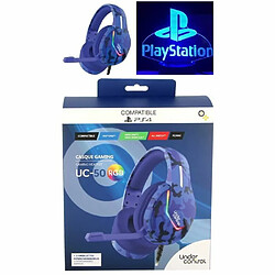 Under Control Manette PS4 Playstation Rocket Ride Bluetooth Jaune Noire + Casque GAMER PRO-H3 Camouflage Bleu PLAYSTATION SONY PS4 PS5