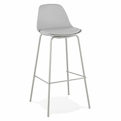 Paris Prix Tabouret de Bar Design en Métal Funty 95cm Gris