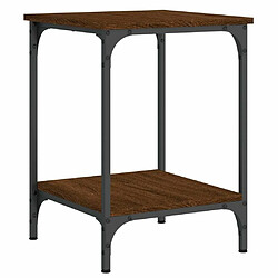 Maison Chic Table basse,Table Console Table d'appoint, Table pour salon chêne marron 40x40x55 cm bois d'ingénierie -MN75085 pas cher