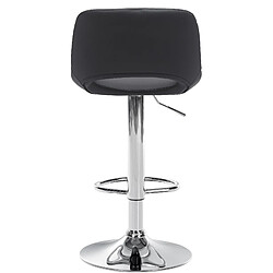 Avis Decoshop26 Tabourets de bar chaises haute x2 avec repose-pieds en PVC noir piètement métallique chromé 10_0004062