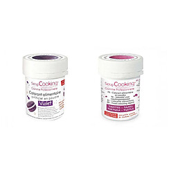 Scrapcooking 2 colorants alimentaires en poudre - violet-pourpre 