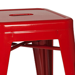 Tabouret VANTAGGIO métallique rouge hjh OFFICE