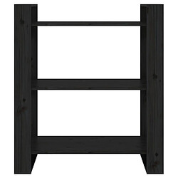 Acheter vidaXL Bibliothèque/Séparateur de pièce Noir 80x35x91 cm Pin solide