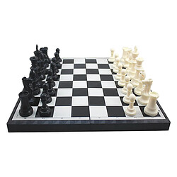 En plastique Jeu D'échecs Pliant et de Stockage Échiquier Ensemble avec des Pièces D'échecs En Plastique Traditionnel Classique Jeux de société