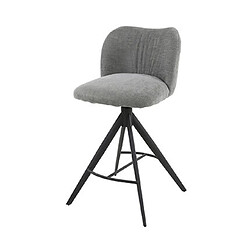 Mes Lot de 2 chaises de bar pivotantes effet jeans gris - JEWA