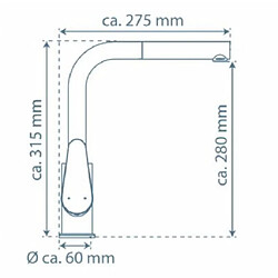 Avis SCHÜTTE Mitigeur de cuisine avec bec extractible FLORIDA graphite mat