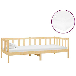 Maison Chic Lit de jour avec matelas, Lit de repos Lit d'invité pour Salon Chambre,Canapé-lit 90x200 cm Bois de pin massif -MN54977