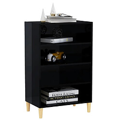 Avis Maison Chic Buffet,Meuble de Rangement,commode pour salon,Cuisine Noir brillant 57x35x90 cm Aggloméré -MN52498