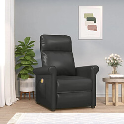 vidaXL Fauteuil de massage Noir Similicuir