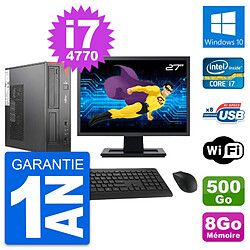 PC Fujitsu E520 DT Ecran 27" Intel i7-4770 RAM 8Go Disque 500Go Windows 10 Wifi · Occasion 