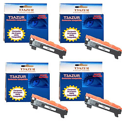 T3Azur TN1050 - Lot de 4 Toner Laser compatible pour Brother DCP-1510 / DCP 1510 / DCP-1512A / DCP 1512A 