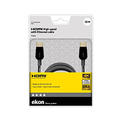 EKON Câble HDMI 10m - HDMI v1.4 - or