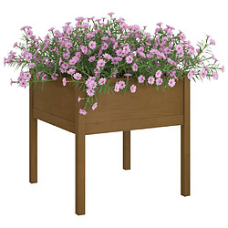 Avis Maison Chic Jardinière,Bac à fleurs - pot de fleur d'extérieur Marron miel 70x70x70 cm Pin massif -GKD54011