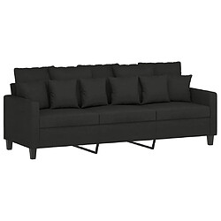 Avis vidaXL Ensemble de canapés 2 pcs avec coussins Noir Tissu