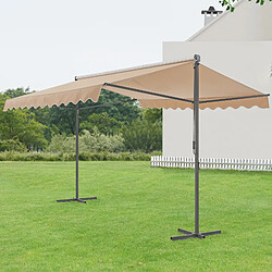 Store banne autoportant Selenizza à double pente 300 x 300 x 260 cm sable [pro.tec]