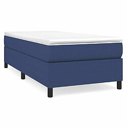 Maison Chic Lit Adulte - Lit simple Lit à sommier tapissier avec matelas moelleux - Meuble de Chambre - Bleu 80x200 cm Tissu -MN52586