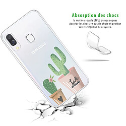 Avis Coque Samsung Galaxy A20e 360 intégrale transparente Cactus Love Ecriture Tendance Design Evetane.