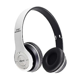 Universal Casque bluetooth sans fil casque casque casque bruit annulation pliable (blanc) 