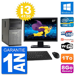 PC Tour Dell 7020 Ecran 27" Intel i3-4130 RAM 8Go Disque 1To Windows 10 Wifi · Occasion 