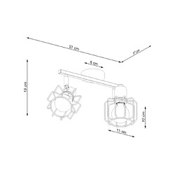 Sollux Spot de Plafond Twin Blanc pas cher