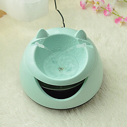 Universal Fontaine d'eau pour animaux de compagnie éclairante automatique Fontaine pour chats Chiens Distributeur d'eau chaude électrique USB Bol de boisson pour chats | Fournitures d'alimentation en eau pour chats (vert)