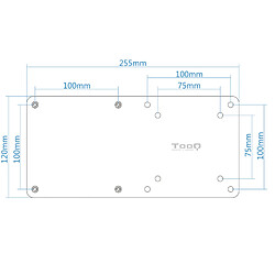 TOOQ support fixe pour mini PC VESA 75x75 et 100x100mm