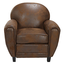 Rendez Vous Deco Fauteuil Club marron vieilli 