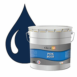 Pok Peinture de Finition Solvantée Laque Semi-Brillante Boiseries Intérieures et Extérieures - 10L - RAL 5010 - Bleu Gentiane POK BOIS Bleu : Peinture de Finition Solvantée Laque Semi-Brillante Boiseries Intérieures et Extérieures - 10L - RAL 5010 - Bleu Gentiane