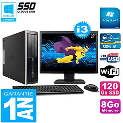 PC HP Compaq Pro 6300 SFF I3-3220 8Go 120Go SSD Graveur DVD Wifi W7 Ecran 27" - Occasion