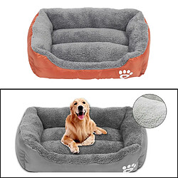 Sac De Couchage Doux En Peluche Pour Chien De Compagnie Pour Petits Chiens Meidum Orange_M