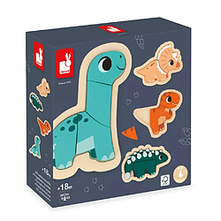 Lot de 4 puzzles évolutifs Dino - Janod