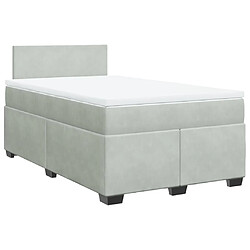 Avis Vidaxl Sommier à lattes de lit et matelas Gris clair 120x200cm Velours