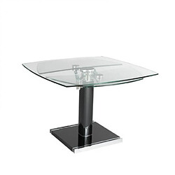 Inside 75 Table repas extensible STATE BLACK plateau en verre trempé 