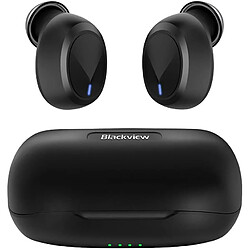 Blackview AirBuds 1 Écouteurs Bluetooth 5.0 sans Fil, TWS Contrôle Tactile Casque, Anti-Bruit CVC 8.0, ENC Technologie, Appariement Automatique, Micro Intégré, 25H d'Autonomie(Noir) 