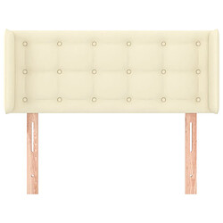 Avis Maison Chic Tête de lit scandinave avec oreilles,meuble de chambre Crème 103x16x78/88 cm Similicuir -MN70333