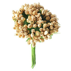 un bouquet de 12pcs fleur artificielle stamen pistil pour le mariage 8.5cm or