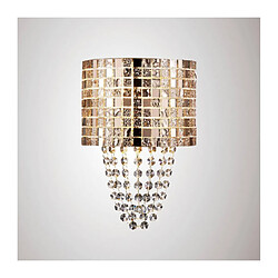 Luminaire Center Applique murale Camden 2 Ampoules G9 Rose doré/verre Mosaique/cristal Coloris : Rose doré, Rose doré Mosaic Glass Coloris de l'abat jour : Rose doré Mosaic Largeur en Cm : 20 Hauteur en Cm : 29 Profondeur en Cm : 12.5 Poids en Kilos :