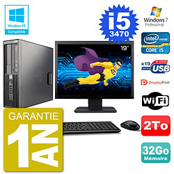 PC HP Z220 SFF Ecran 19" Core i5-3470 RAM 32Go Disque 2To Graveur DVD Wifi W7 - Occasion