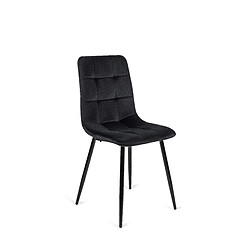 Vivaldi Chaise PERU Noir Velours