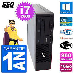 PC Fujitsu Esprimo E910 DT Intel Core i7-2600 RAM 16Go SSD 960Go Windows 10 Wifi · Occasion 