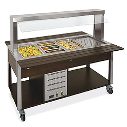 VIRTUS GROUP Buffet Chariot Chaud Professionnel - 6 Bacs - Virtus