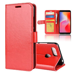 Etui en PU rouge pour votre Xiaomi Redmi 6