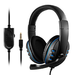 3.5mm filaire casque de jeu sur oreille jeu casque antibruit écouteur avec microphone contrôle du volume pour PC portable téléphon